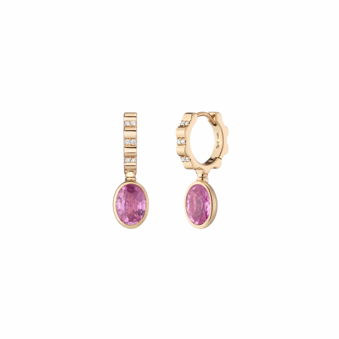 pink sapphire alter ego earrings with reversible gem station