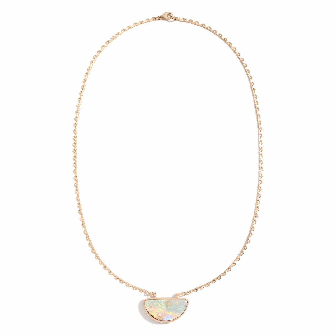 Mined + Found Pendants 16.68ct Australian opal lace necklace