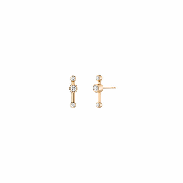 Mined + Found Earrings crossroad studs, diamond