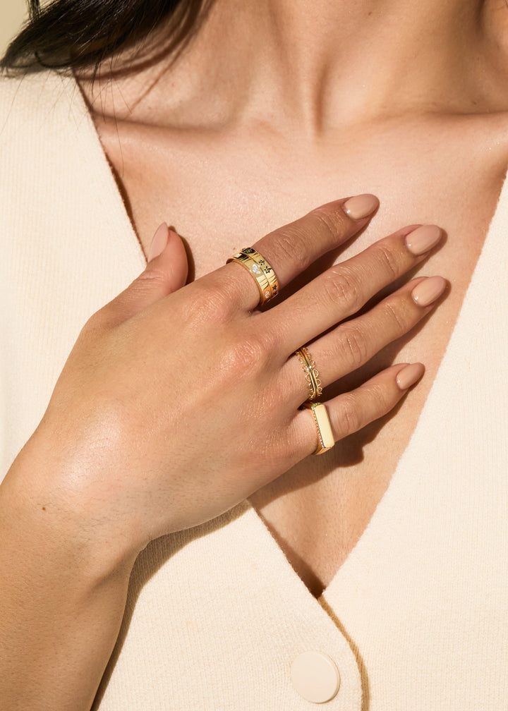 Mined + Found Rings emotey ring, diamond starry eyed