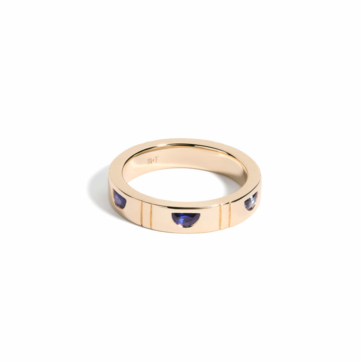 Mined + Found Rings emotey ring, sapphire smiles