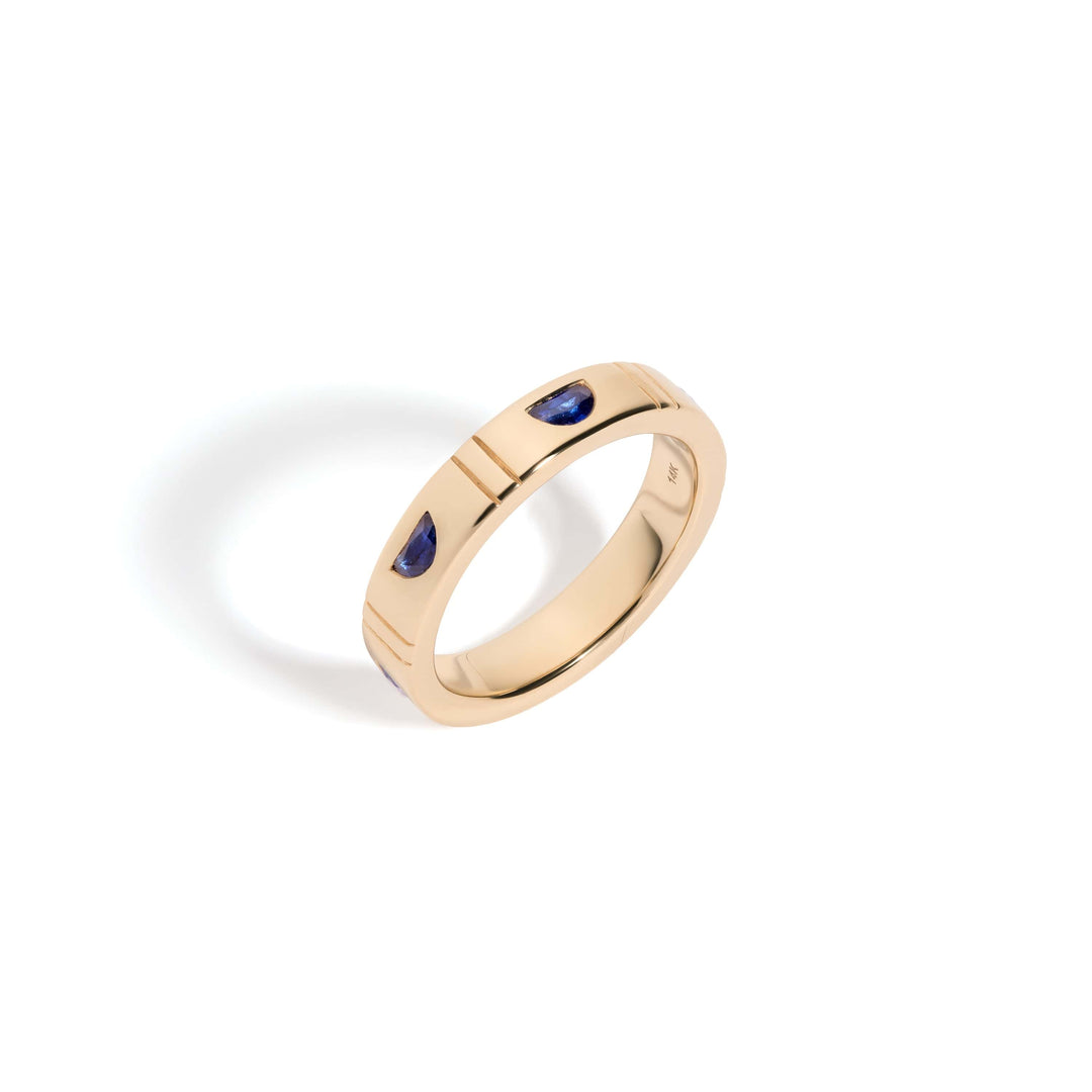 Mined + Found Rings emotey ring, sapphire smiles