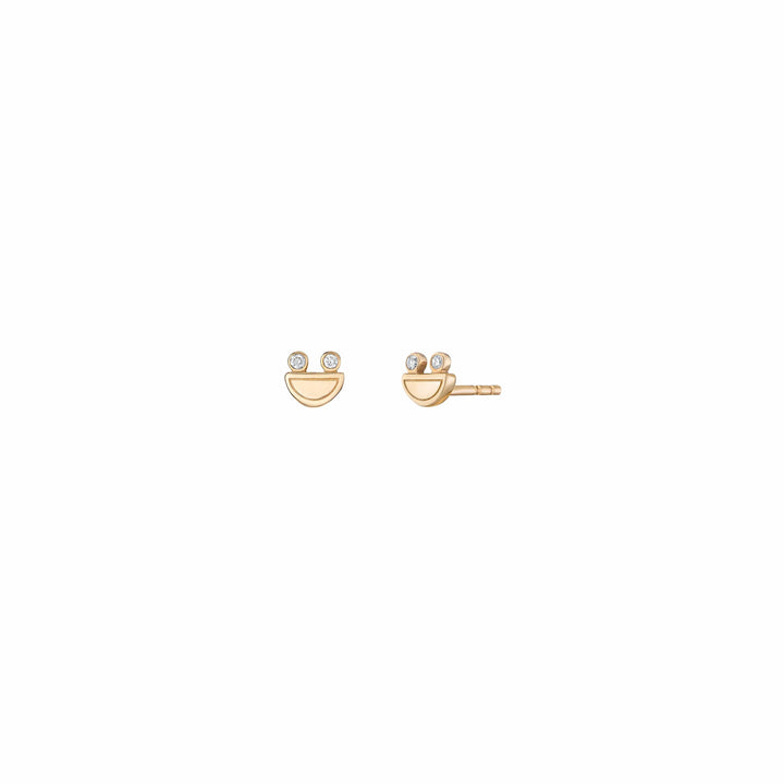 Mined + Found Earrings emotey studs, diamond eyes