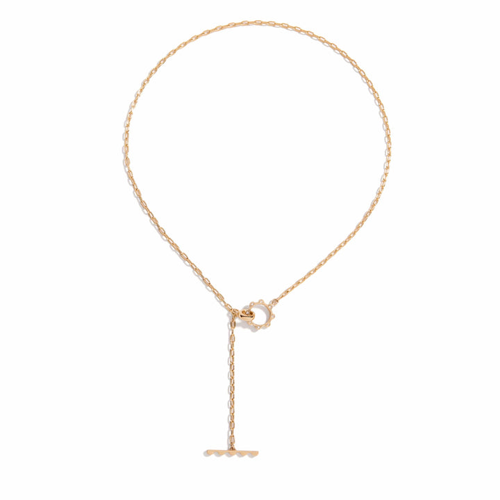 Mined + Found Necklaces lace toggle chain, diamond