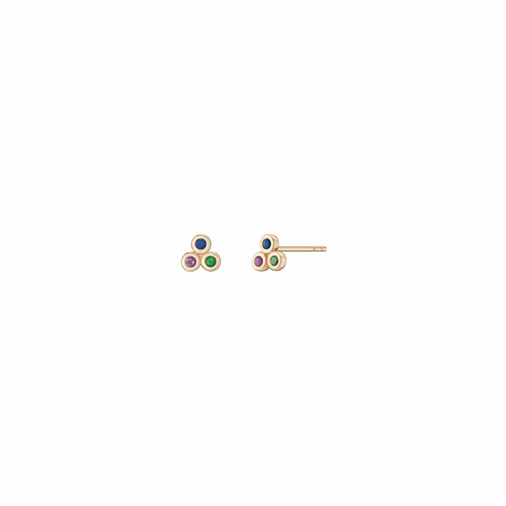 Mined + Found Earrings triette studs, cool mix